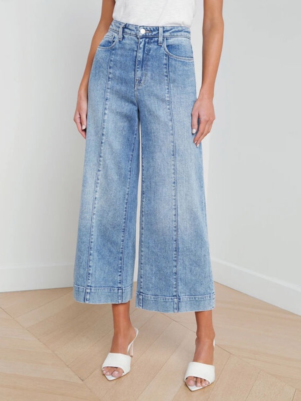 L’AGENCE Houston Wide Leg Cropped Jean